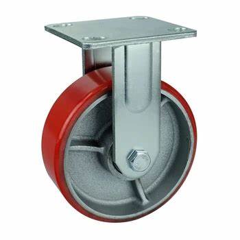 CASTOR WHEEL FIXED 8" RED