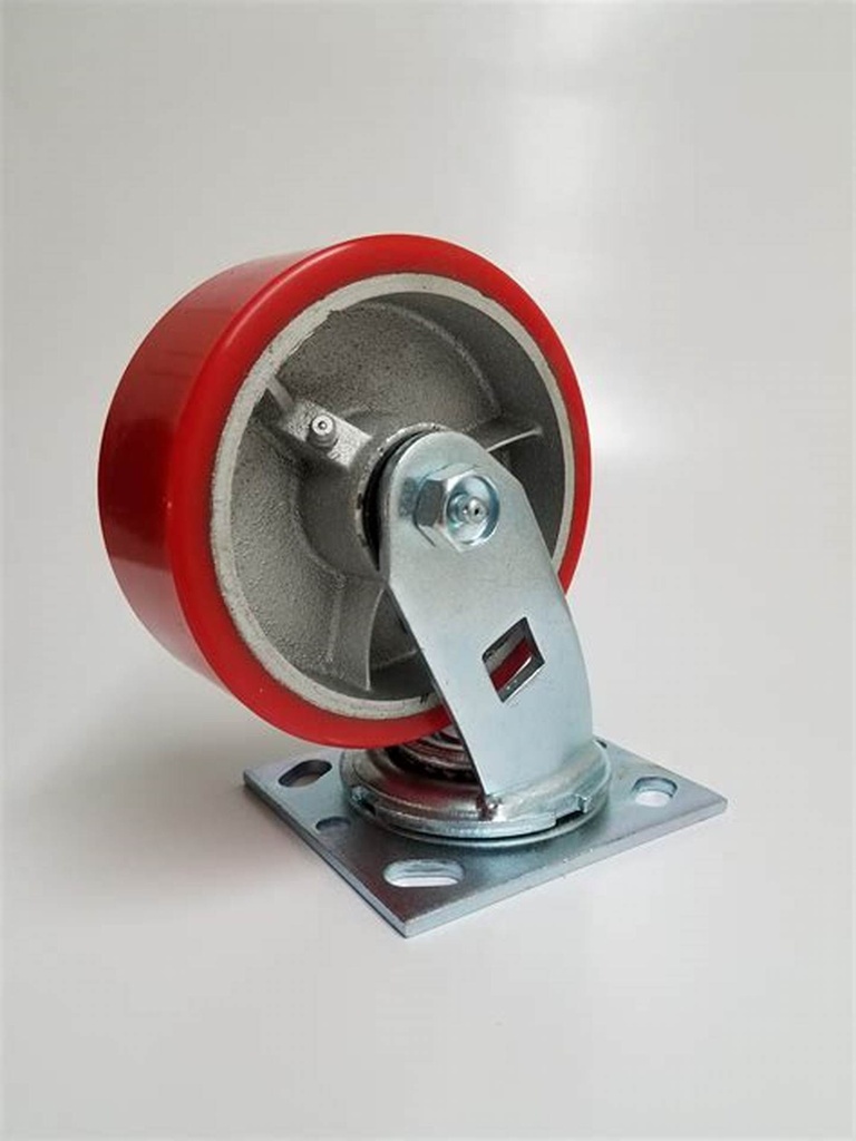 CASTOR WHEEL SWIVEL 8" RED