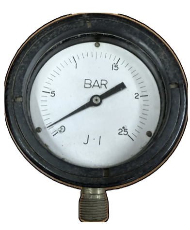 PRESSURE GAUGE 4" 2.5BAR 1/2" BOTTOM J1