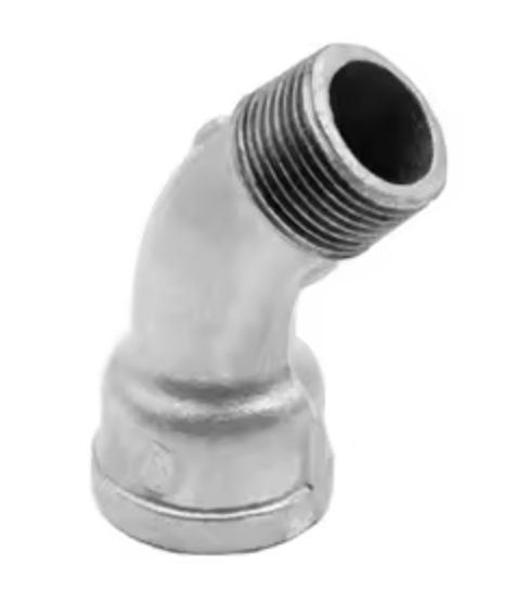 GI ELBOW 1/2" M/F 45°