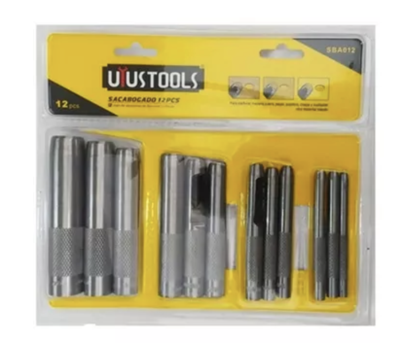12PC HOLLOW PUNCH SET 3-19MM SBA012 UYUS