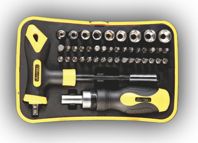43PC RATCHET SCREWDRIVER AND SOCKET SET DER43J UYUS