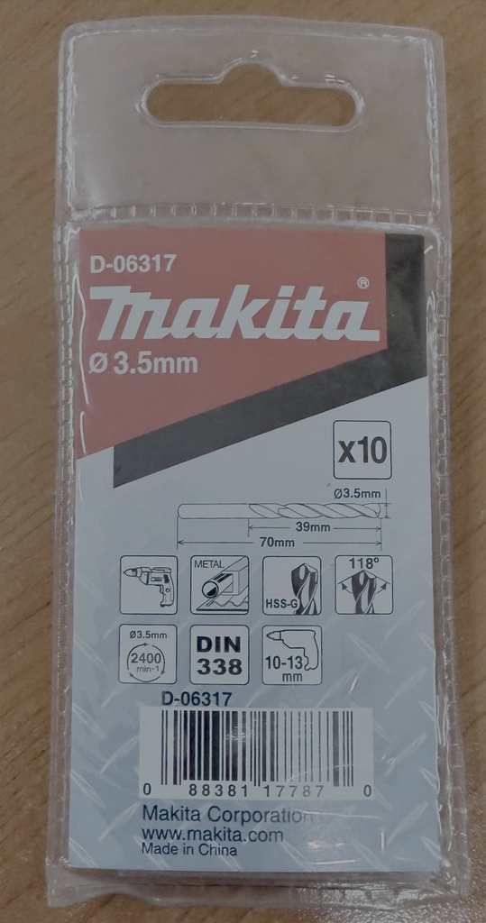 SS DRILL BIT 3MM MAKITA