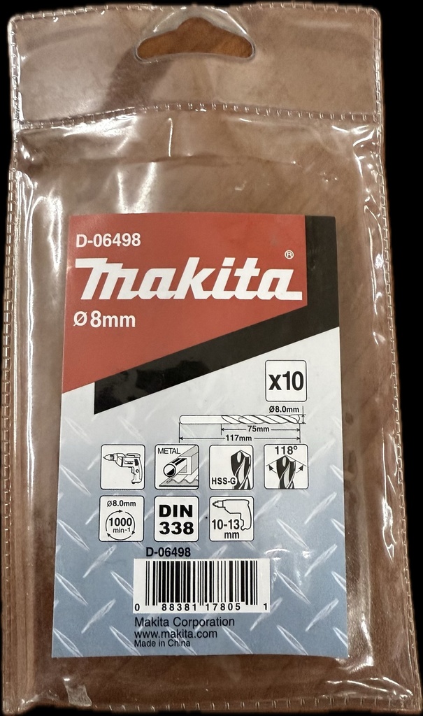 SS DRILL BIT 8MM MAKITA
