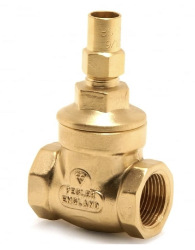 PEGLER GATE VALVE 1-1/2" LOCKSHIELD TYPE