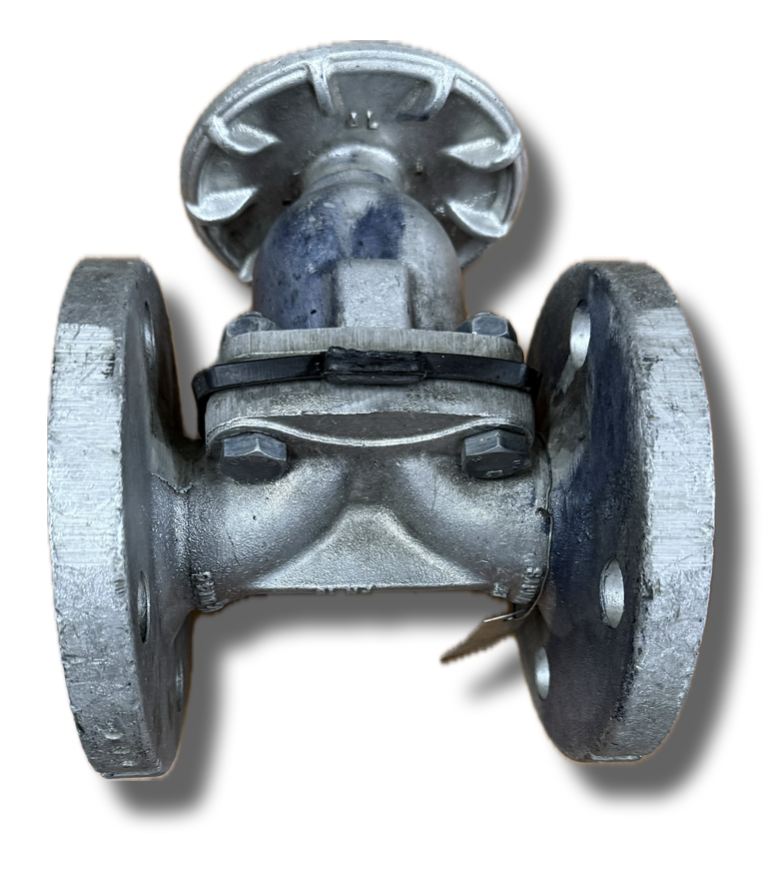 SAUNDERS VALVE 1-1/2" FLANGED ALUMINIUM