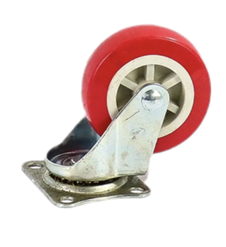 CASTOR WHEEL SWIVEL 2" RED