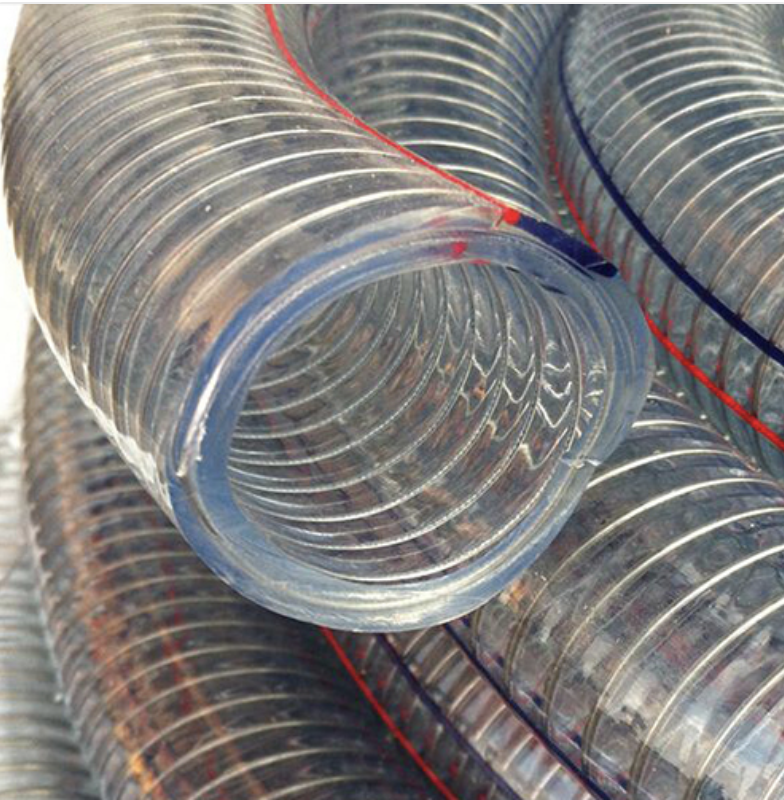 CLEAR WIRE BRAIDED HOSE 1-1/4"