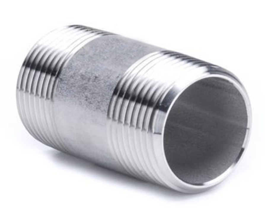 SS BARREL NIPPLE 3/8"