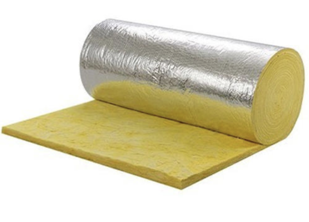 FIBRE GLASS BLANKET C/W FOIL 4FT X 20MTR X 2"