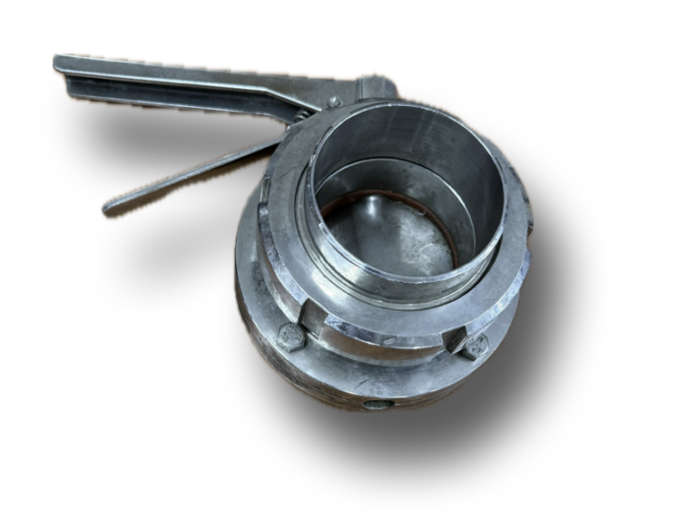SS BUTTERFLY VALVE 3" WELDON TO UNION TYPE