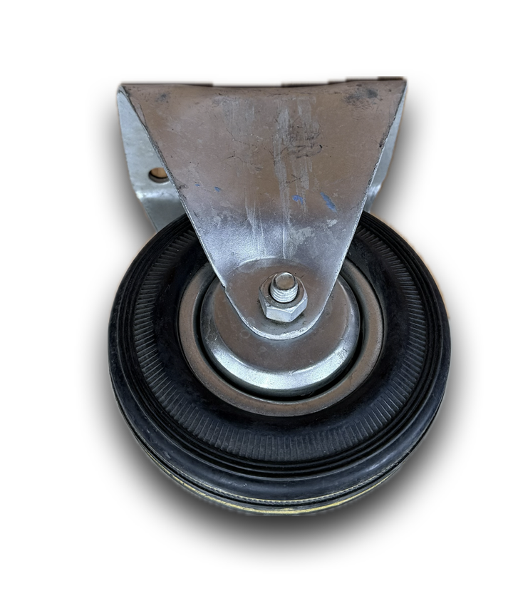 CASTOR WHEEL FIXED 8" RUBBER