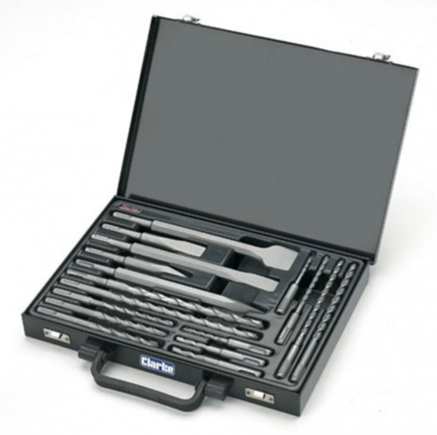 SDS CHISEL AND DRILL BIT 17PC SET CLARKE CHT579