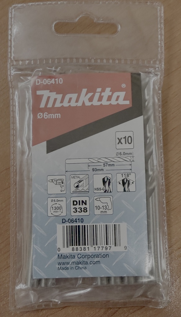 SS DRILL BIT 6MM MAKITA