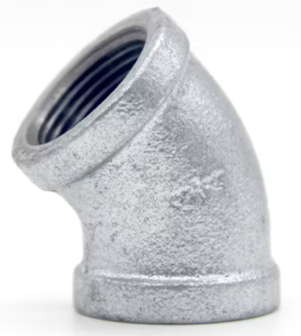 GI ELBOW 1-1/2" 45°