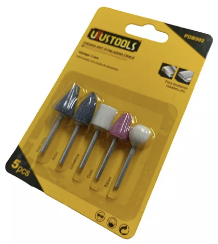 5PC MINI GRINDING STONE KIT 3MM PDB502 UYUS