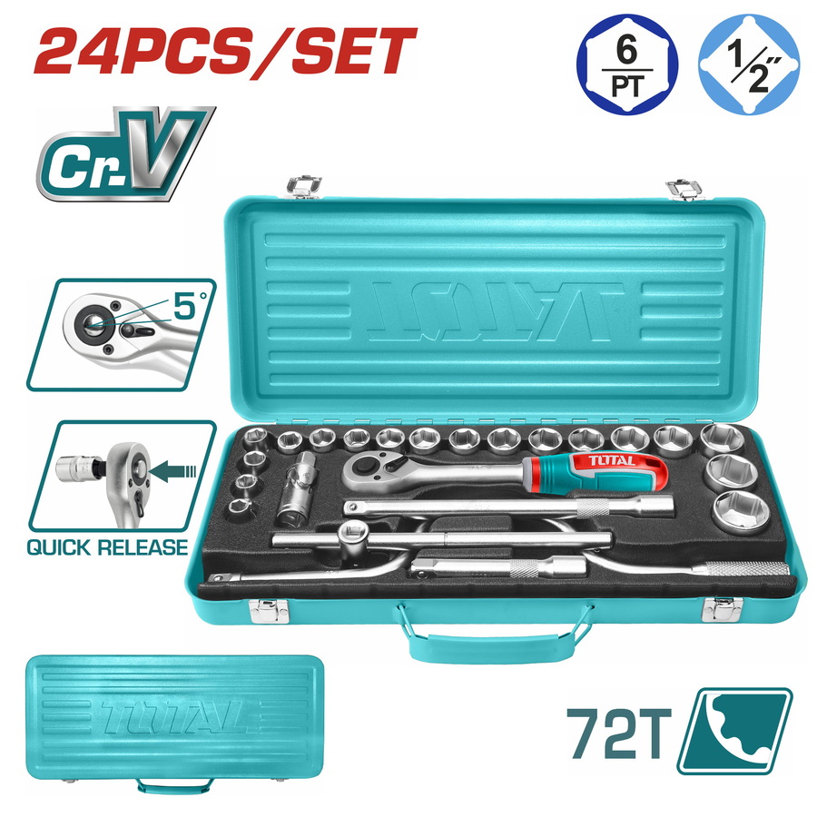 24PC SOCKET SET 1/2" THT141253