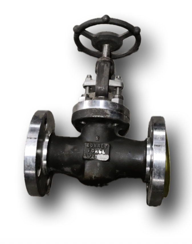 CAST STEEL GLOBE VALVE 1-1/2" CL150 BONNEY FORGE FLANGED
