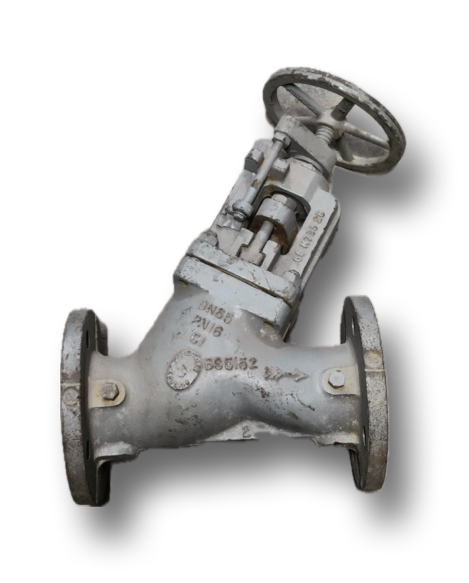 Y-PATTERN GLOBE VALVE 2-1/2" PN16 HATTERSLEY FLANGED