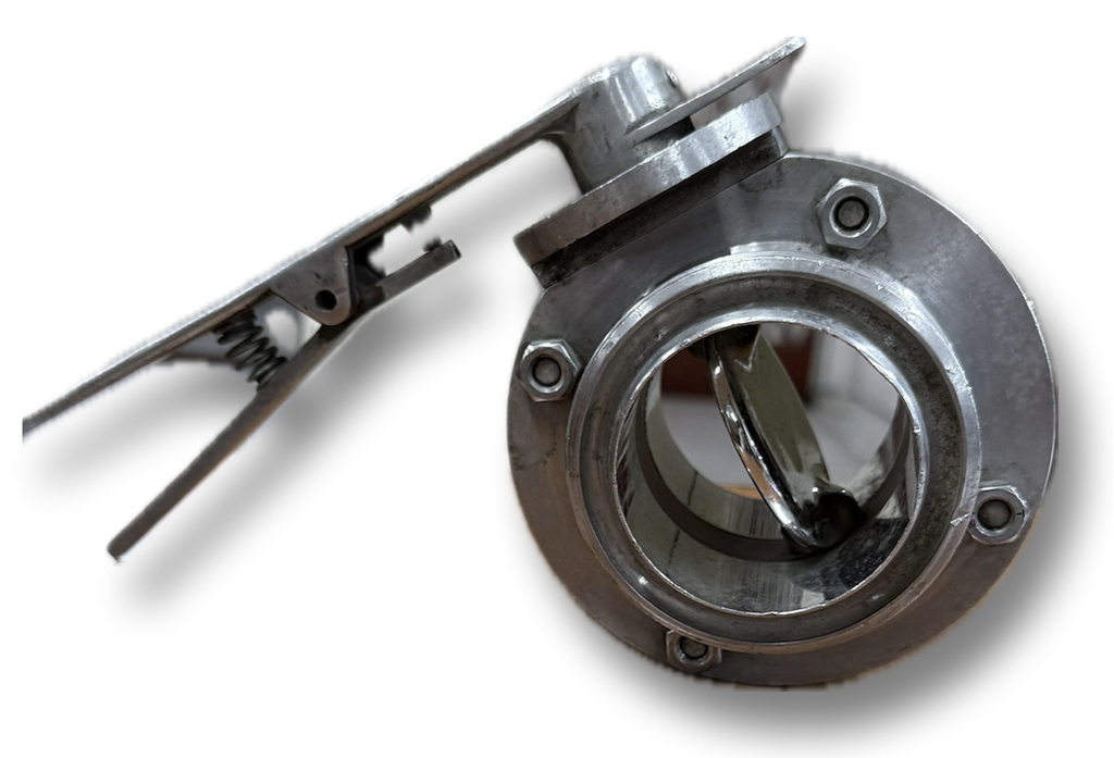 SS BUTTERFLY VALVE 2-1/2" UNION TYPE 
