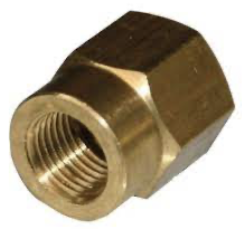 [959] BRASS REDUCING SOCKET 1/2" X 1/4"