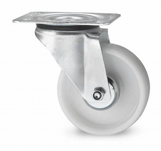 [989] CASTOR WHEEL SWIVEL 6" NYLON WHITE