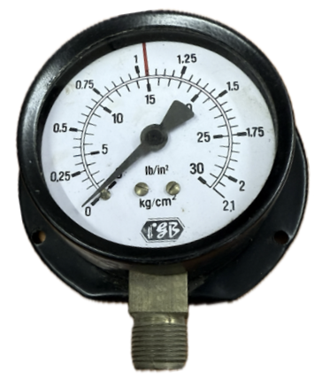 [1588] PRESSURE GAUGE 2-1/2" 2BAR/30PSI 1/4" BOTTOM FGB