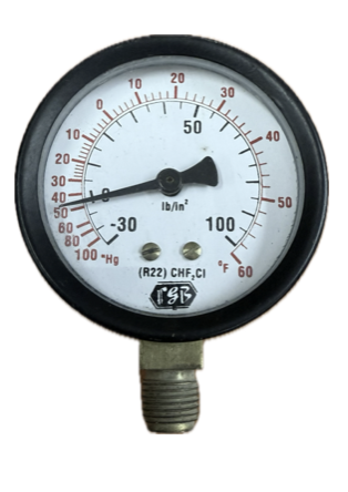 [1603] PRESSURE GAUGE 2-1/2" 30INHG-100PSI 1/4" BOTTOM AMMONIA FGB