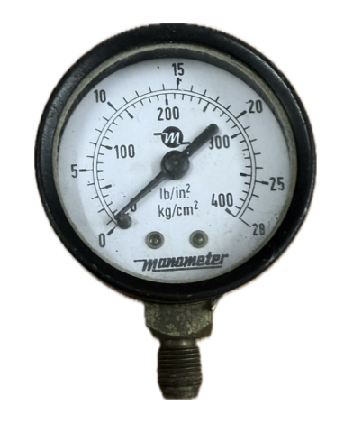 [1612] PRESSURE GAUGE 2" 28BAR/400PSI 1/8" BOTTOM MANOMETER