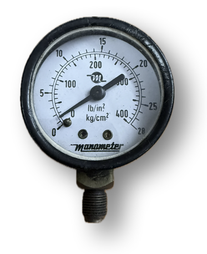 [1613] PRESSURE GAUGE 2" 28BAR/400PSI 1/8" BOTTOM MANOMETER