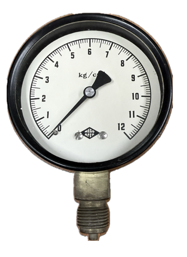 [1630] PRESSURE GAUGE 4" 12BAR 3/8" BOTTOM MEGO AFEK