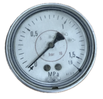 [1634] PRESSURE GAUGE 4" SS 16BAR/1.6MPA 1/2" BACK GLYCERINE SMF