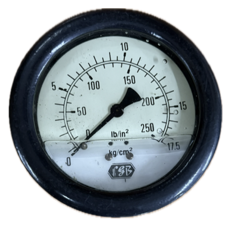 [1638] PRESSURE GAUGE 4" 16BAR/250PSI 1/2" BACK GLYCERINE FGB