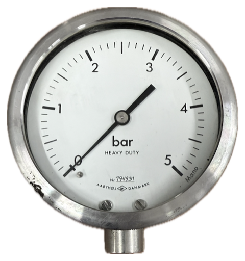 [1661] PRESSURE GAUGE 4" 5BAR 3/8" BOTTOM FEMALE DENMARK