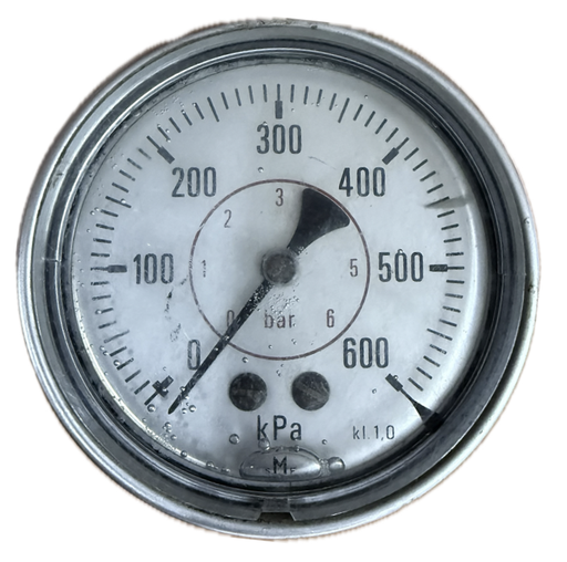 [1662] PRESSURE GAUGE 4" SS 6BAR/600KPA 1/2" BACK GLYCERINE SMF