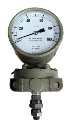 [1675] PRESSURE GAUGE 4" 100PSI 1/2" BOTTOM BUDENBERG