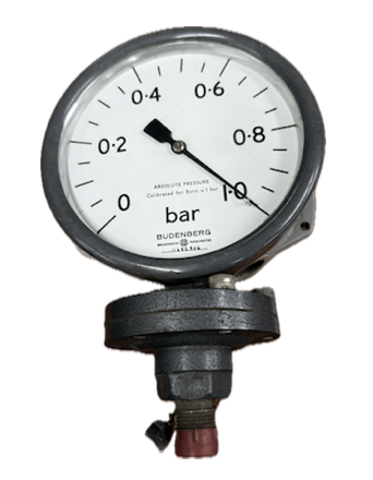 [1676] PRESSURE GAUGE 6" 1BAR 1/2" BOTTOM DIAPHRAGM BUDENBERG