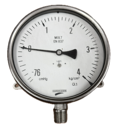 [1696] PRESSURE GAUGE 6" SS 4BAR 1/2" BOTTOM BOURDON
