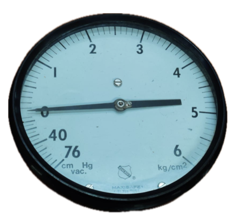 [1712] PRESSURE GAUGE 6" -76CMHG-6 BAR 1/2" BACK ASHCROFT