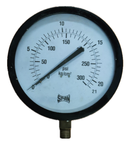 [1716] PRESSURE GAUGE 8" 21BAR/300PSI 1/2" BOTTOM SPAN