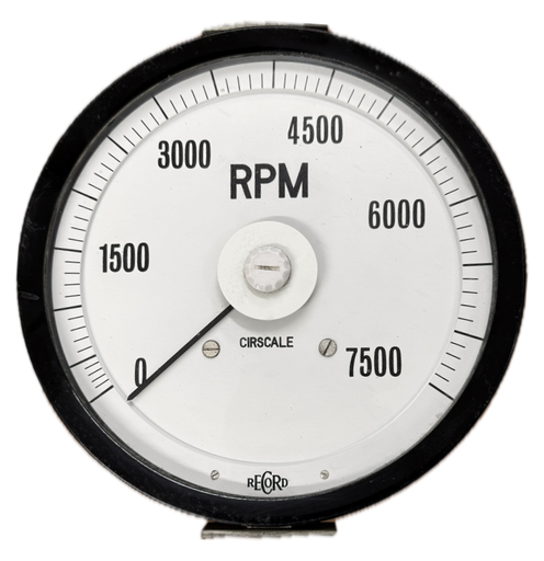 [1717] TACHOMETER 10" RECORD 0-7500 RPM