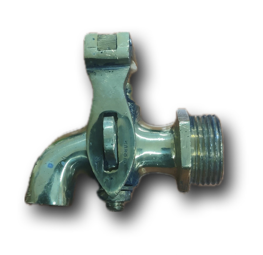 [2361] BIB TAP 1" LOCKABLE BRASS