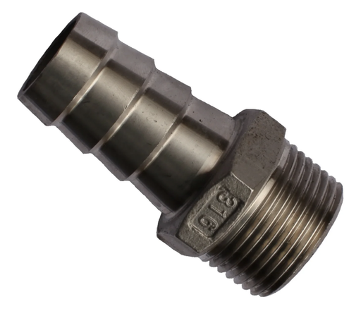 [3135] SS HOSE TAIL 3" MALE X 3" TAIL