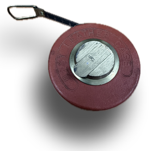 [3909] 15MTR STEEL TAPE MEASURE IN LEATHER CASE GERMANY