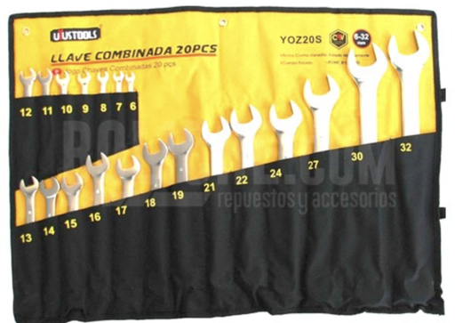 [3914] 20PC COMBINATION SPANNER SET 6-32MM YOZ020S UYUS