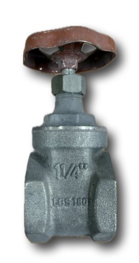 [4961] GATE VALVE 1-1/4" BRASS CHINA THREADED