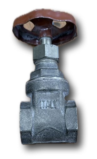 [4968] GATE VALVE 1/2" BRASS ITALY THREADED