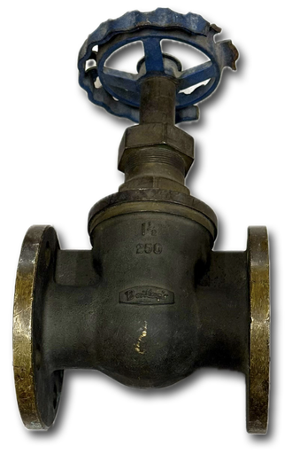 [4978] GATE VALVE BRONZE 1-1/2" BAILEY FLANGED TABLE H
