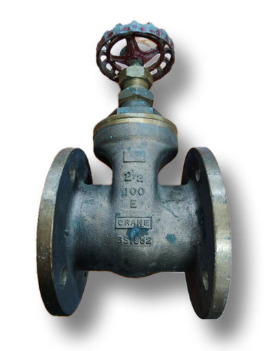 [4984] GATE VALVE 2-1/2" CRANE FLANGED TABLE E MODEL D160 BRONZE 