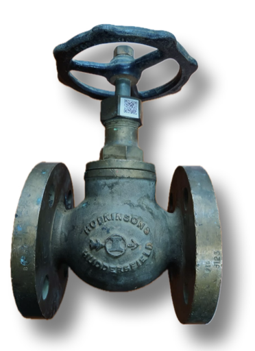 [5017] GLOBE VALVE 1-1/4" BRONZE HOPKINSONS CL300 FLANGED